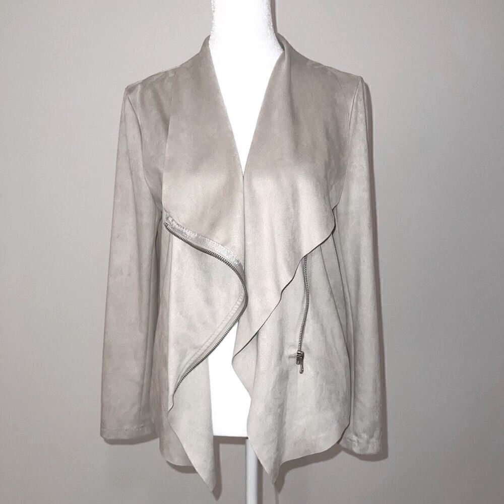 Philosophy Faux Suede Zip Jacket Sz Small